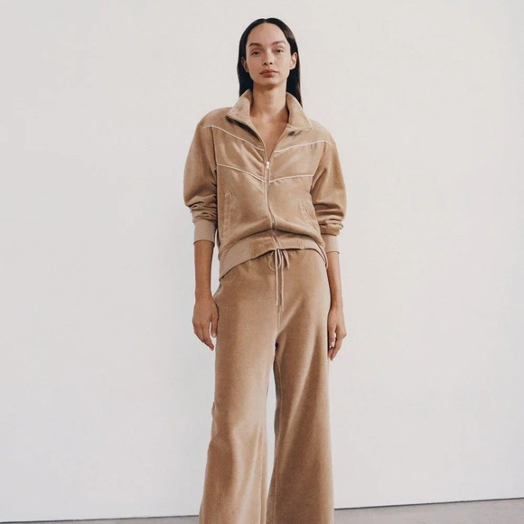 Nili Lotan Andreas Camel Velour Track Jacket M NWT - Picture 4 of 9